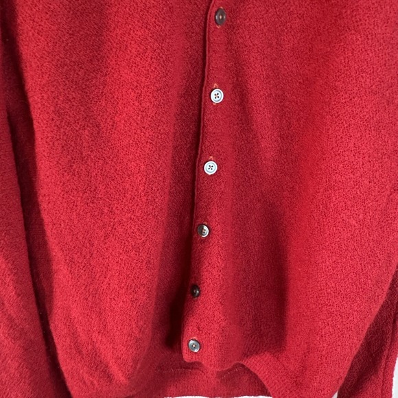 Himalaya 100%‎ Pure Alpaca Red Cardigan Sweater Medium - Picture 4 of 4